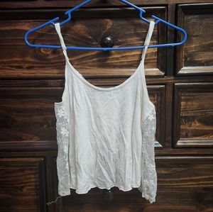 Hollister White cropped tanktop